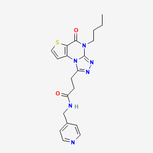 3-(4-butyl-5-oxo-4,5-dihydrothieno[2,3-e][1,2,4]triazolo[4,3-a]pyrimidin-1-yl)-N-(pyridin-4-ylmethyl)propanamide