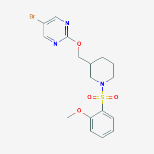 5-Bromo-2-[[1-(2-methoxyphenyl)sulfonylpiperidin-3-yl]methoxy]pyrimidine