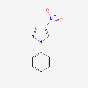 molecular formula C9H7N3O2 B2572477 4-nitro-1-phenyl-1H-pyrazole CAS No. 3994-48-7