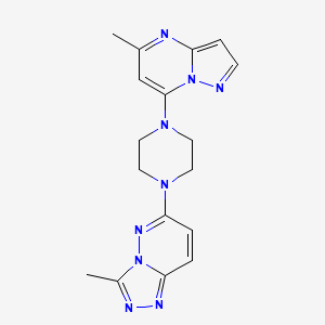 3-Methyl-6-[4-(5-methylpyrazolo[1,5-a]pyrimidin-7-yl)piperazin-1-yl]-[1,2,4]triazolo[4,3-b]pyridazine