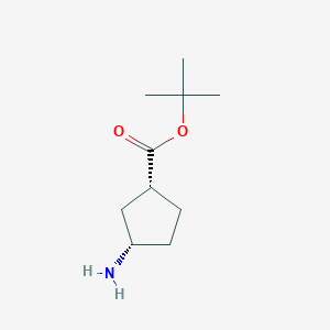 rac-tert-butyl (1R,3S)-3-aminocyclopentane-1-carboxylate, cis