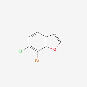 molecular formula C8H4BrClO B2572486 7-Bromo-6-chloro-1-benzofuran CAS No. 1427404-45-2