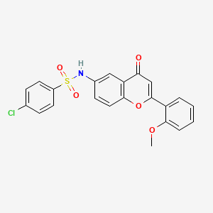 4-chloro-N-(2-(2-methoxyphenyl)-4-oxo-4H-chromen-6-yl)benzenesulfonamide