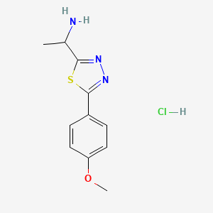 1-[5-(4-Methoxyphenyl)-1,3,4-thiadiazol-2-yl]ethan-1-amine hydrochloride