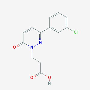 molecular formula C13H11ClN2O3 B2572516 3-[3-(3-chlorophenyl)-6-oxopyridazin-1(6H)-yl]propanoic acid CAS No. 1255784-12-3