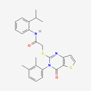2-{[3-(2,3-dimethylphenyl)-4-oxo-3,4-dihydrothieno[3,2-d]pyrimidin-2-yl]sulfanyl}-N-[2-(propan-2-yl)phenyl]acetamide