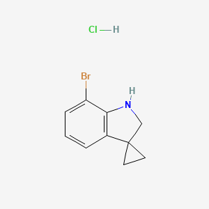molecular formula C10H11BrClN B2572518 7'-Bromospiro[cyclopropane-1,3'-indoline] hydrochloride CAS No. 2197055-67-5