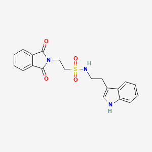 molecular formula C20H19N3O4S B2572525 N-(2-(1H-indol-3-yl)ethyl)-2-(1,3-dioxoisoindolin-2-yl)ethanesulfonamide CAS No. 919854-51-6