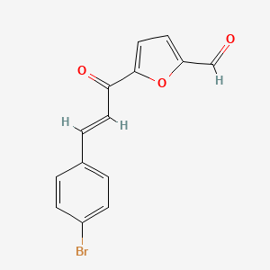molecular formula C14H9BrO3 B2572535 5-[(E)-3-(4-bromophenyl)prop-2-enoyl]furan-2-carbaldehyde CAS No. 297139-24-3