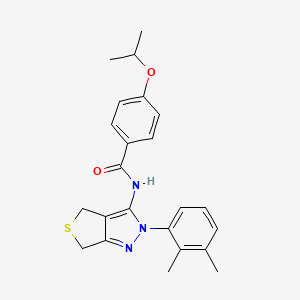 molecular formula C23H25N3O2S B2572537 N-(2-(2,3-dimethylphenyl)-4,6-dihydro-2H-thieno[3,4-c]pyrazol-3-yl)-4-isopropoxybenzamide CAS No. 450344-10-2