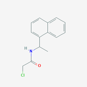 molecular formula C14H14ClNO B2572543 2-chloro-N-[1-(naphthalen-1-yl)ethyl]acetamide CAS No. 131149-67-2
