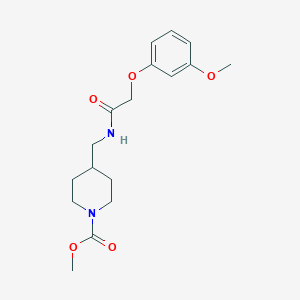 molecular formula C17H24N2O5 B2572544 Methyl 4-((2-(3-methoxyphenoxy)acetamido)methyl)piperidine-1-carboxylate CAS No. 1234918-24-1