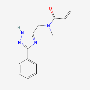 molecular formula C13H14N4O B2572551 N-Methyl-N-[(3-phenyl-1H-1,2,4-triazol-5-yl)methyl]prop-2-enamide CAS No. 2305568-44-7