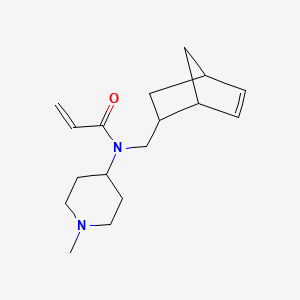 B2572565 N-(2-Bicyclo[2.2.1]hept-5-enylmethyl)-N-(1-methylpiperidin-4-yl)prop-2-enamide CAS No. 2308271-29-4