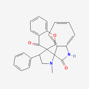 chroman-4'-one-3'-spiro-3-N-methyl-4-phenyl-pyrrolidine-2-spiro-3