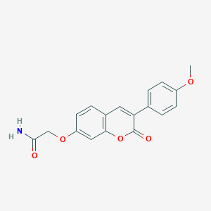 2-((3-(4-methoxyphenyl)-2-oxo-2H-chromen-7-yl)oxy)acetamide
