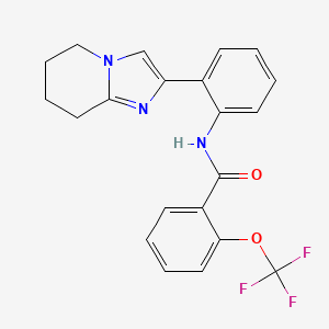 N-(2-(5,6,7,8-tetrahydroimidazo[1,2-a]pyridin-2-yl)phenyl)-2-(trifluoromethoxy)benzamide