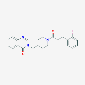 molecular formula C23H24FN3O2 B2572637 3-({1-[3-(2-Fluorophenyl)propanoyl]piperidin-4-yl}methyl)-3,4-dihydroquinazolin-4-one CAS No. 2380186-73-0