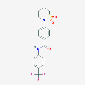 4-(1,1-dioxothiazinan-2-yl)-N-[4-(trifluoromethyl)phenyl]benzamide