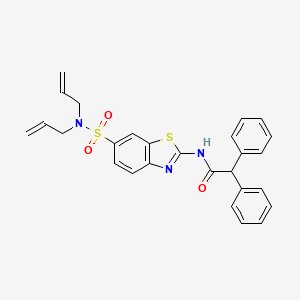 N-(6-(N,N-diallylsulfamoyl)benzo[d]thiazol-2-yl)-2,2-diphenylacetamide