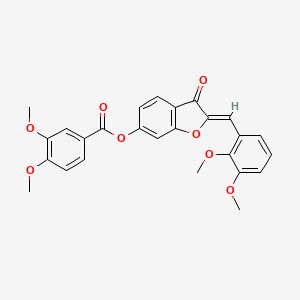 (Z)-2-(2,3-dimethoxybenzylidene)-3-oxo-2,3-dihydrobenzofuran-6-yl 3,4-dimethoxybenzoate