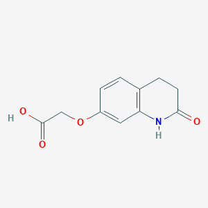 molecular formula C11H11NO4 B2572673 2-((2-Oxo-1,2,3,4-tetrahydroquinolin-7-yl)oxy)acetic acid CAS No. 58898-57-0