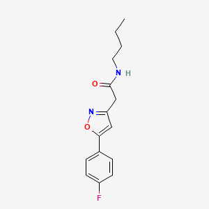 molecular formula C15H17FN2O2 B2572775 N-butyl-2-[5-(4-fluorophenyl)-1,2-oxazol-3-yl]acetamide CAS No. 953226-84-1