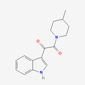 molecular formula C16H18N2O2 B2572791 1-(1H-indol-3-yl)-2-(4-methylpiperidin-1-yl)ethane-1,2-dione CAS No. 838873-94-2