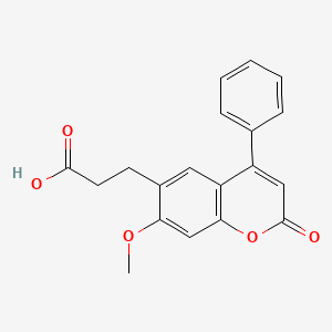 B2572834 3-(7-methoxy-2-oxo-4-phenyl-2H-chromen-6-yl)propanoic acid CAS No. 1043390-26-6