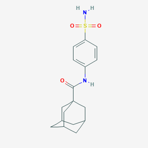 molecular formula C17H22N2O3S B257285 Tricyclo[3.3.1.13,7]decane-1-carboxamide, N-[4-(aminosulfonyl)phenyl]- 