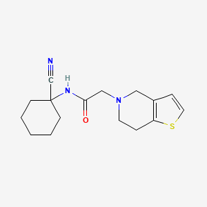 molecular formula C16H21N3OS B2572862 N-(1-cyanocyclohexyl)-2-{4H,5H,6H,7H-thieno[3,2-c]pyridin-5-yl}acetamide CAS No. 1061286-44-9
