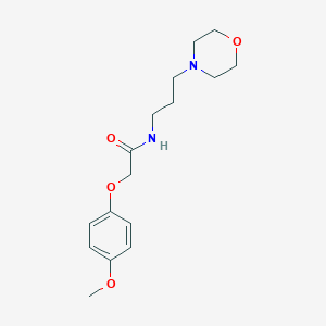 molecular formula C16H24N2O4 B257287 2-(4-methoxyphenoxy)-N-[3-(morpholin-4-yl)propyl]acetamide 