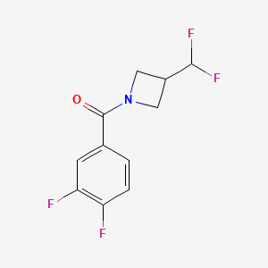 molecular formula C11H9F4NO B2572919 1-(3,4-difluorobenzoyl)-3-(difluoromethyl)azetidine CAS No. 2319835-90-8