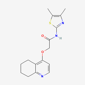 molecular formula C16H19N3O2S B2572990 N-(4,5-dimethyl-1,3-thiazol-2-yl)-2-(5,6,7,8-tetrahydroquinolin-4-yloxy)acetamide CAS No. 1798487-09-8
