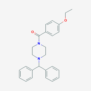 molecular formula C26H28N2O2 B257302 (4-BENZHYDRYLPIPERAZINO)(4-ETHOXYPHENYL)METHANONE 