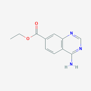 molecular formula C11H11N3O2 B2573021 Ethyl 4-aminoquinazoline-7-carboxylate CAS No. 2248310-51-0