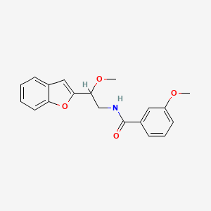 molecular formula C19H19NO4 B2573035 N-[2-(1-benzofuran-2-yl)-2-methoxyethyl]-3-methoxybenzamide CAS No. 2034555-73-0
