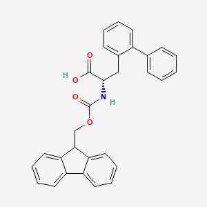 molecular formula C30H25NO4 B2573120 N-Fmoc-3-(2-biphenylyl)-L-alanine CAS No. 1260592-50-4