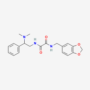 molecular formula C20H23N3O4 B2573168 N-[(2H-1,3-benzodioxol-5-yl)methyl]-N'-[2-(dimethylamino)-2-phenylethyl]ethanediamide CAS No. 941975-84-4