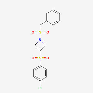 1-(Benzylsulfonyl)-3-((4-chlorophenyl)sulfonyl)azetidine