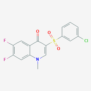 3-[(3-chlorophenyl)sulfonyl]-6,7-difluoro-1-methylquinolin-4(1H)-one