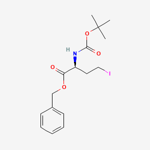 molecular formula C16H22INO4 B2573219 (S)-Benzyl 2-((tert-butoxycarbonyl)amino)-4-iodobutanoate CAS No. 119768-48-8