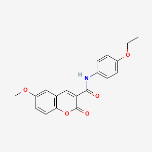 molecular formula C19H17NO5 B2573220 N-(4-ethoxyphenyl)-6-methoxy-2-oxo-2H-chromene-3-carboxamide CAS No. 325802-65-1