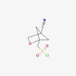 (4-Cyano-2-oxabicyclo[2.1.1]hexan-1-yl)methanesulfonyl chloride