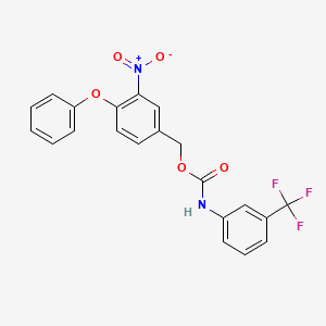 (3-nitro-4-phenoxyphenyl)methyl N-[3-(trifluoromethyl)phenyl]carbamate