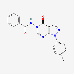molecular formula C19H15N5O2 B2573243 N-(4-oxo-1-(p-tolyl)-1H-pyrazolo[3,4-d]pyrimidin-5(4H)-yl)benzamide CAS No. 900007-76-3