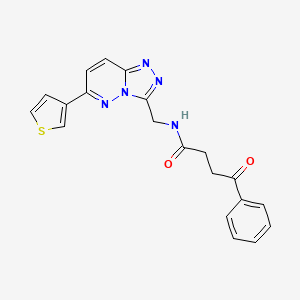 molecular formula C20H17N5O2S B2573272 4-oxo-4-phenyl-N-((6-(thiophen-3-yl)-[1,2,4]triazolo[4,3-b]pyridazin-3-yl)methyl)butanamide CAS No. 1903152-05-5
