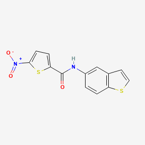 molecular formula C13H8N2O3S2 B2573288 N-(1-benzothiophen-5-yl)-5-nitrothiophene-2-carboxamide CAS No. 477539-73-4