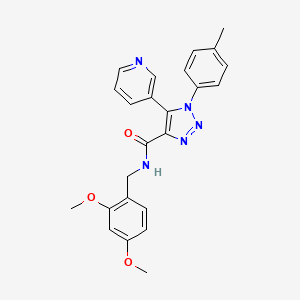 molecular formula C24H23N5O3 B2573382 N-[(2,4-dimethoxyphenyl)methyl]-1-(4-methylphenyl)-5-(pyridin-3-yl)-1H-1,2,3-triazole-4-carboxamide CAS No. 1207053-37-9