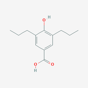 molecular formula C13H18O3 B025734 4-Hydroxy-3,5-dipropylbenzoic acid CAS No. 100482-27-7